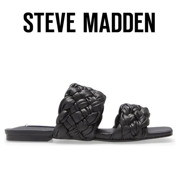 New Steve Madden Merrin Woven Sandal, Size 6.5, 8 and 8.5 - Black - Picture 3 of 7
